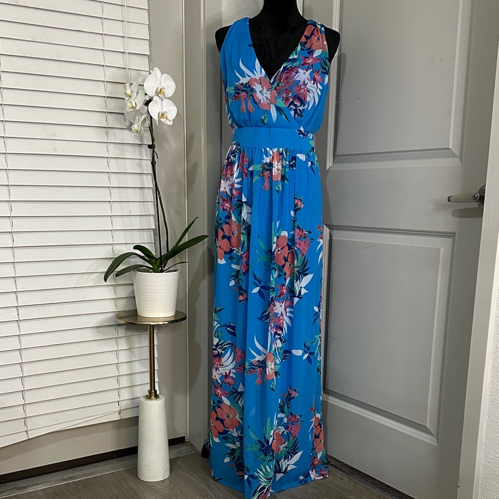 Flows Floral Blue Maxi Dress